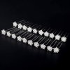 yantu Women's Floral Hair Pins with Crystal for Wedding Pack of 20 White