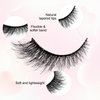 7 Pairs Fox Eye Lash clusters False Lashes Balck Fluffy Lashes Faux Mink Cluster Lash Extensions Volume Lashes Dramatic Cat Eyelashes for Women Girls