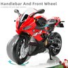 Risopen 1/12 S1000RR Motorcycle Model Toy Mini Alloy Metal Diecast Motorcycle Model White Motorcycle Model Toy Sport Motorcycle Racing Model Collection Gift for Men Kid Boy