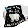 Polar Bear Blanket Soft Cozy Polar Bear Animal Throw Blanket Super Fuzzy Fluffy Warm Just a Girl Who Loves Polar Bears Lightweight Fleece Flannel Gifts Blankets for Kids Adults 50"X40"