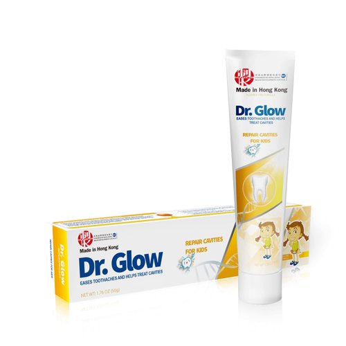 Dr. Glow Kids Toothpaste Cavity Repair Tooth Paste, Hydroxyapatite Toothpaste Fluoride Free, Toddler Tooth Decay Repair Remineralizing Toothpaste, Enamel Repair Cavity Reversing, Fruit Flavor 1.76oz
