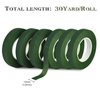 FEPITO 1/2" Wide Dark Green Floral Tapes Florist Tape for Bouquet Stem Wrapping and Floral Crafts,Wedding Bouquet(6 Rolls)