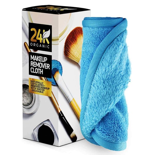 Reusable Makeup Remover Cloths Microfiber Face Cleaning Pads Washable Facial Cleansing Towel Suitable for All Skin Types Chemical Free (Blue)