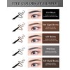 12Pcs Waterproof Light Brown Eyebrow Pencil Set, Professional Brow Micro Eyebrow Retractable Pencil, Ultra Fine Long Lasting for Perfect Eye Liner Brows Eye Makeup Shaping & Filling Brow Gel Pen- 02