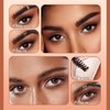 Eyebrow Pomade for Women, Eyebrow Stamp Pencil Kit for Eyebrow Makeup, with Waterproof Eyebrow Powder and Dual-ended Eyebrow Brush (Light Brown+Dark Brown)