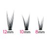 Bodermincer 120pcs 8mm/10mm/12mm/14mm/16mm to Choose Fish Tail Design 0.1 C Curl 3D Individual Mink False Eyelashes Extension Soft Black Fake False Eye Lashes （8mm）