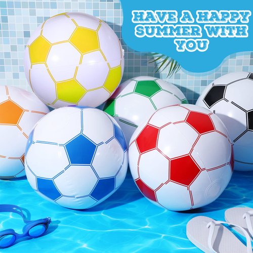 Chivao Inflatable Ball Soccer Ball Softball Volleyball Basketball Football 16 Inch Beach Balls Party Favors Summer Swimming Pool (12)