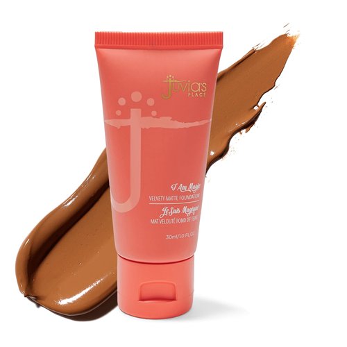 Juvia's Place I Am Magic Velvety Matte Liquid Foundation 340 - Kampala - Dark Tan w/Golden Undertone, Makeup Foundation Full Coverage, Lightweight, Long Wear, Velvety Matte Finish