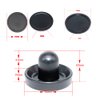 BQSPT Air Hockey Pucks and Paddles,Black Air Hockey Puck Pusher,Goal Handles Paddles Replacement Accessories for Game Tables (4 Striker 96mm with Pads, 8 Pucks 64mm Thick and Thin)