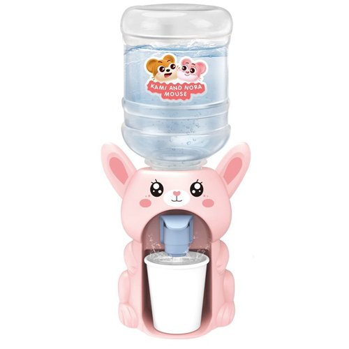 LUOZZY Mini Water Dispenser Toy for Kids Simulation Animal Water Machine Toy for Kids Water Dispenser Dollhouse Toy (Rabbit)