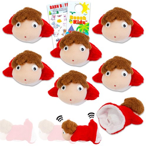 Studio Ghibli Ponyo Plush Keychain Party Favors for Kids - 6 Pc Bundle with Ponyo Stuffed Animal ...