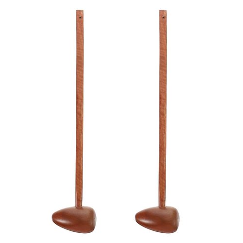 Healifty 2Pcs Tok Sen Massage Hammer Wooden Back Muscle Puncher Stick Trigger Point Massager for Back Shoulder Pain Relief Reducing Fatigue Pain (Coffee)