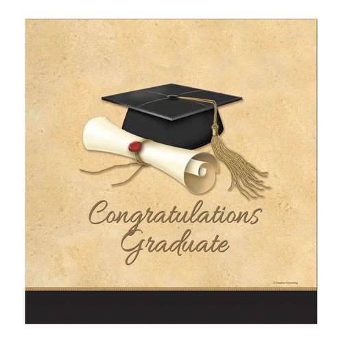 Creative Converting Sophisticate Grad Plastic Table Cover, 54 by 108-Inch