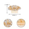EVER FAITH Women's Austrian Crystal Wedding Clover Flower Leaf Hair Comb Clear Gold-Tone