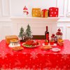 8 Pcs Christmas Tablecloth Rectangle -54 x 108 Inch Decorative Christmas Table Cover Winter Snowflakes Disposable Plastic Tablecloth For Christmas Table Decorations Xmas Home Party Decor (Snowflake)