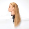 Hairlink 24-26'' Mannequin Head With Human Hair Styling Training Head Dolls for Cosmetology Manikin Maniquins Practice Head with Stand