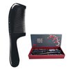 Natural 7.5inch Black Buffalo Ox Horn Comb Handmade Premium Quality Anti-Static Full-tooth Horn Comb Portable Bag Comb Massage Hair Comb(1Pcs)