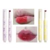 KWOLYKIM 2 Colors Jelly Lipsticks, Glass Water Hydrating Heart Shaped Lipsticks Moisturizing Tinted Lip Balm Lip Gloss Long Lasting Lip Pen Beauty Makeup Plumping Gloss Lip Glaze Gift for Women Girls