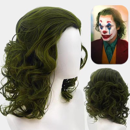 Wendyan Green Wig For Men Halloween Cosplay Costume Curly Wig Mens Curly Wigs Mens Long Curly Wigs