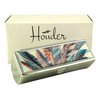 Houder Designer Lipstick Case with Mirror for Purse - Decorative Lipstick Holder with Gift Box - Velvet Lined - Protect Your Lipsticks in Style (Feathers)