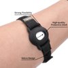 Armband Compatible with Dexcom G7, 8" to 19" Adjustable Arm Band for Adhesive Patches Waterproof Accessories, CGM Continuous Glucose Monitor System Transmitter Sensor Cover (Bright Black)