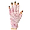 ManiGlovz - The Original Anti UV Gel Manicure Gloves, Fingerless Gloves for Nail Lamp Radiation, UPF 50+ UV Nail Lamp Gloves, Chic, Lightweight & Comfortable, Marble Pink Gloves, 1 Pair
