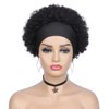 Quantum Love Short Human Hair Wigs Afro Curly Human Hair Headband Wig for Black Women Afro Puff Natural Black Headband Glueless Human Hair Wigs