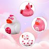 12pcs Valentine's Day Rubber Ducks, Mini Valentine Heart Ducks Valentines Day Party Favors Assorted Rubber Ducks for Kids Valentines Party Supplies Classroom Gift Exchange