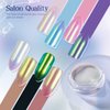 PrettyDiva Aurora Chrome Nail Powders - Mermaid Chrome Nail Powder Unicorn Chrome Powder Pigment for Nails, Iridescent Nails Chrome Powder Glitter Nail Art Powder Manicure Pigment