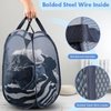 Pop Up Hamper, 1 PCS Mesh Pop Up Laundry Hamper, Premium Pop Up Laundry Basket, Mesh Laundry Basket, Pop Up Hampers for Laundry, Mesh Laundry Hamper, Foldable Popup Mesh Hamper, Travel Hamper, Blue