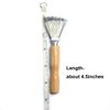 Luwigs Metal Wire Rake Wooden Handle Comb for Home Salon - Hair Dirt Removal Cleaning Tool