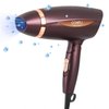 Ionic Portable Folding Hair Dryer, CONFU 1600W Ceramic Tourmaline BlowDryer for Home Travel, Compact Size Lightweight Blow Dryer Best for Pregnancy Kids Use （Brown）
