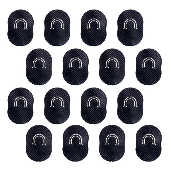 NEETUE 16 pcs Pocket Palm Combs，Palm Hair Brush，Shampoo Comb, Massager Hair Brush Comb for Men Women (Black)