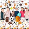 QIYANPAX Sports Birthday Party Decorations, Sports Theme Party Plates and Napkins Baseball Football Soccer Basketball Disposable Tableware Serves 20 Guests for Birthday Party