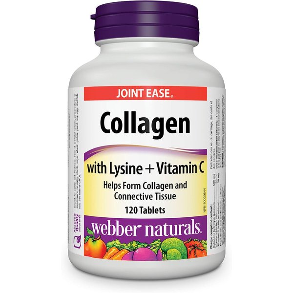 Webber Naturals Collagen with Lysine + Vitamin C, 120 tablets