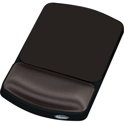 Fellowes 91741 Gel Wrist Rest and Mouse Pad - Graphite/Platinum