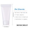 BENECREAT 30 Pack 5ml Clear Squeezable Sample Tubes Refillable for Lotion Facial Cleanser and Other Beauty Product