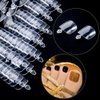 600Pcs Clear Toe Nail Tips, Rosy Finch 12 Size Fake Toenails for Acrylic Tips False Nails Full Cover DIY Foot Nails