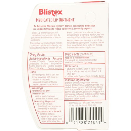 Blistex Lip Ointment Medicated 0.35 oz (Pack of 3)