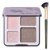 Erinde Contour Highlighter Face Sculpting Palette with Mirror, Shimmer Matte Finish, Long-lasting Smooth Pressed Powder Makeup for Cool Toned Skin, 01 Cool Brown contour