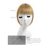 Rose bud Bangs Hair Clip in Bangs Remy Human Hair Extensions Flat Face Fringe Bangs Human Hair Pieces for Women Dark Blonde