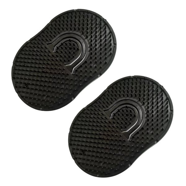 Soft 'N Style 2 Packs Pocket Palm Combs, Shampoo Comb, Massager Hair Brush Comb, Scalp Massager Brush Comb, Wave Brush, Palm Hair Brush (Black)