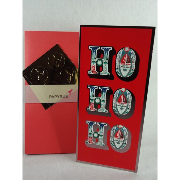 Ho Ho Ho Christmas Holiday Cards with Envelopes - Set of 16