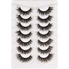 Veleasha False Eyelashes Wispy Faux Mink Lashes Fluffy Handmade Fake Eyelashes Natural Look 7 Pairs Pack Luxury Cat Eye Lashes (804)