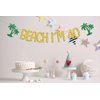 Beach I'm 40 Banner, Happy 40th Birthday Decorations, Straight Outta 1983, Beach Pool Party Decorations, Summer Tropical Beach Forty Years Old Birthday Party Supplies Gold Green