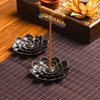 SLKIJDHFB Incense Burner - Incense Stick Holder 5 Incense Holes with Detachable Ash Catcher