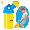 ONEDONE Portable Urinal for Kids 17 OZ Pee Bottle with Clean Brush Travel Urinal for Kids Baby Child Pee Cup for Boys Emergency Toilet for Camping Car Travel and Kid Potty Training(Yellow)