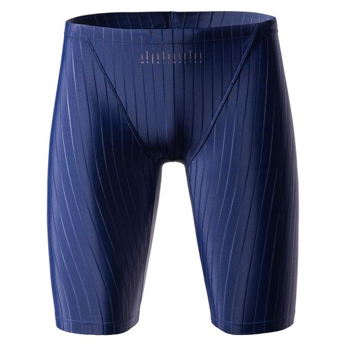 MY KILOMETRE Men's Swimsuit Jammer Solid Swim Jammers Endurance Long Racing Training Swimsuit Navy