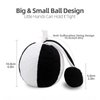 Jollybaby Soft Plush Stuffed Black and White Oball with Rattle Toys for Infant Baby 0-3-6 Months, High Contrast Sensory Rattles Teething Ball Toys for Baby, Newborn Boy Girls Shower Gifts