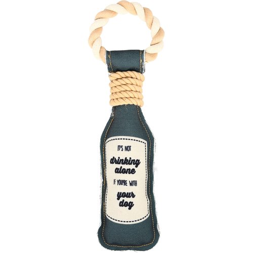 Pavilion Gift Company It's Not Drinking Alone Dog Toy, 13", Gray
